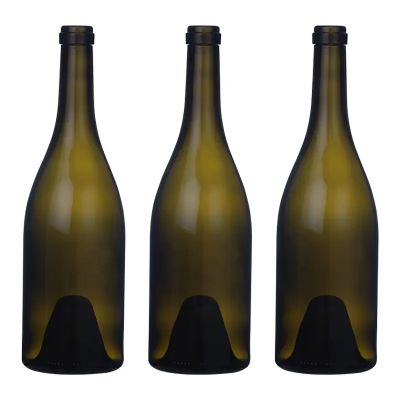 750ml empty flint chardonnays wine glass bottle burgundy glass bottle