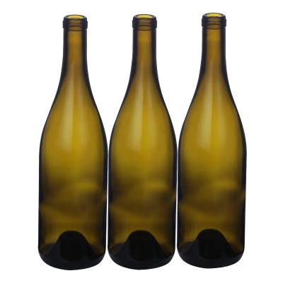 Factory direct 750ml antique green chardonnays bottle wine glass bottle