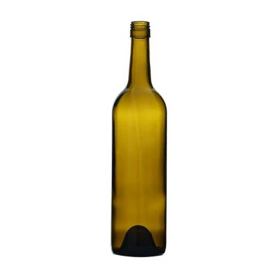 ODM OEM empty wine glass bottle screwcap 750ml 580g bordeaux wine glass bottle