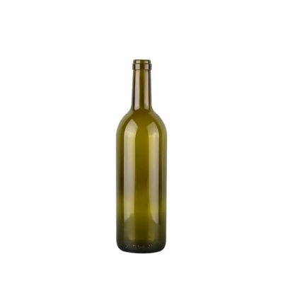 Wholesale low price glass wine bottle 750ml bordeaux wine bottles with cork