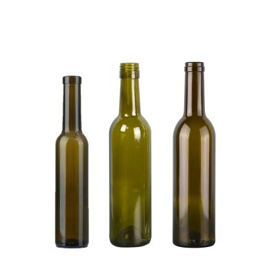 Wholesale dark green empty 200ml bordeaux mini wine bottles