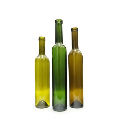 Empty cork top 500ml antique green ice wine fancy shaped glass bottles
