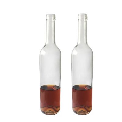 Factory sale 750ml clear color wine glass bottle