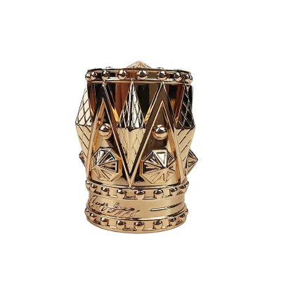 Perfume cap manufacturer custom logo luxury aluminum crown metal gold crimp bottle brass lid magnetic zamac perfume cap
