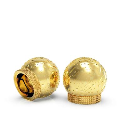 Fancy Zamac Perfume Cap Zinc Alloy Perfumes Lid Metal Gold Ball Cap