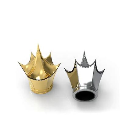 Custom Metal Gold Crown Shape Perfume Bottle Cap Luxury Perfume Cap Cover