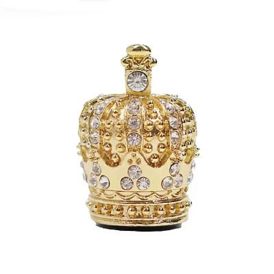 Luxury Custom Crown Perfume Bottle Cap Zamac Metal Perfume Bottle Lids