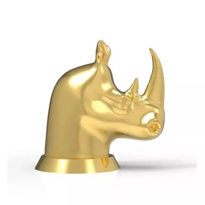 Rhino Shape Metal Perfume Cap Animal Head Perfume bottle Cap