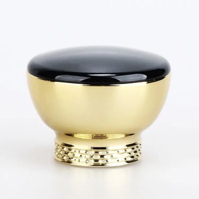 2023 ABS Design Customized perfume bottle black caps luxury gold perfume lids with gold ABS Material cap