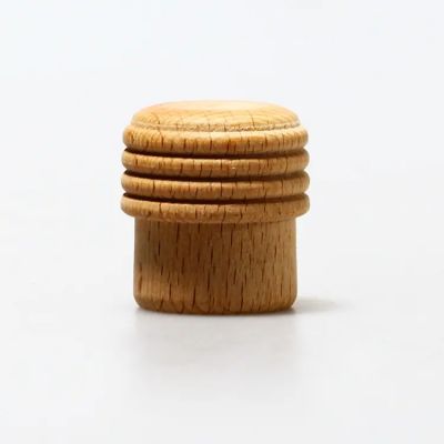 chinese factory customized 15mm dome perfume cap fancy logo printed perfume bottle with beautiful Wooden cap