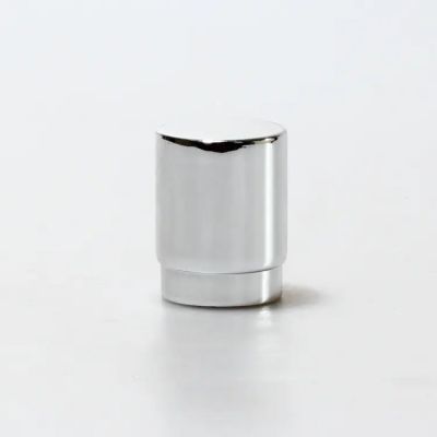 2023 Best design perfume bottle Factory OEM Perfume Bottle Caps Round cylinder silver metal zinc alloy perfume lids