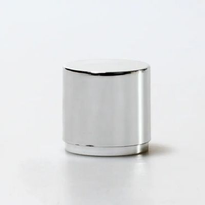 2023 Global New Top Grade plastic ABS perfume bottle cap Factory silver gloss cylinder perfume lid