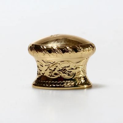 2023 Best design perfume bottle Factory OEM Perfume Bottle Caps Round golden metal zinc alloy perfume lids
