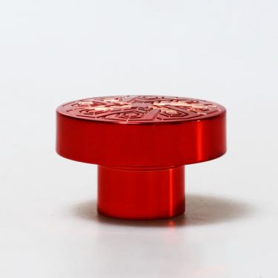 Factory OEM Perfume Bottle Caps Nice design perfume bottle red ABS material lids hot selling customized Luxury round caps