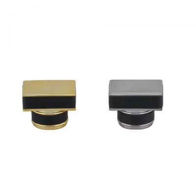black color new style leather perfume cap luxury high end ABS leather perfume bottle cap Best sell perfume bottle cap