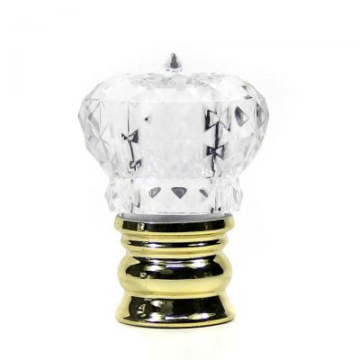 Latest popularity elegant transparent shape glass bottle cap Accessories vintage Bottle Cap Perfume bottle cap