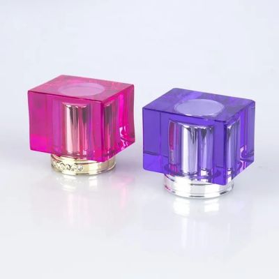 Shiny color plastic acrylic perfume cap for glass perfume bottle