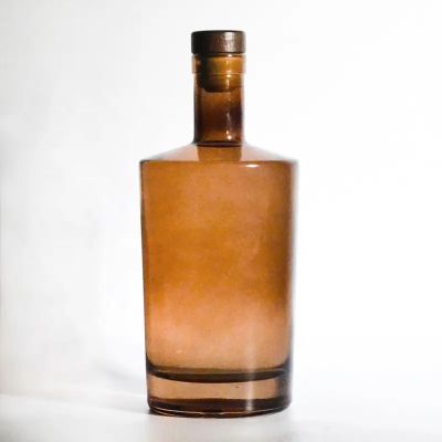 Wholesale 700ml 750ml 1000ml Clear Black Nordic Round Empty Rum Whisky Spirit Gin Vodka Glass Liquor Bottle