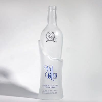 Luxury European Empty 500ml 700ml 750ml 1000ml Special Shape Spirits Vodka Sample Bottle with Glass Cork Manufacturer