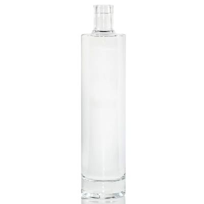 High quality custom clear frosted 750ml 500ml 100ml vodka glass wine bottle empty wine bottle transparent frosted fruit wine