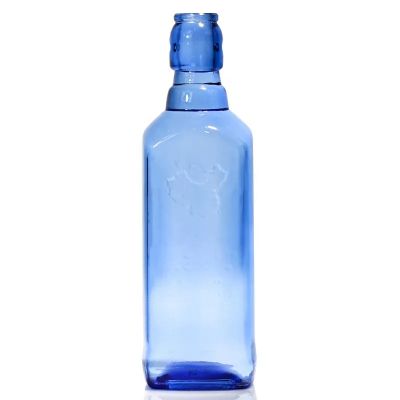 Customized Color Empty Glass Wine Bottle 500ml Glass Bottle Wine Bottle For Vodka Liquor White Spirit With Cork