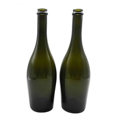 75CL Antique Green Champagne Glass Bottle 750ml Sparkling Wine Bottle
