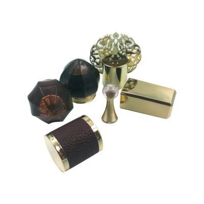 rose gold fashion hollow pattern metal cap for cosmetic glass bottle and wine stopper