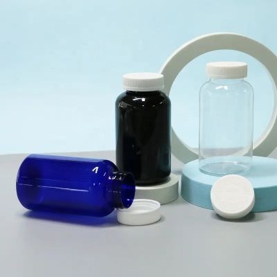 hot selling plastic PET bottle capsule pills tablets customized containers empty calcium VC jars with resistant lid