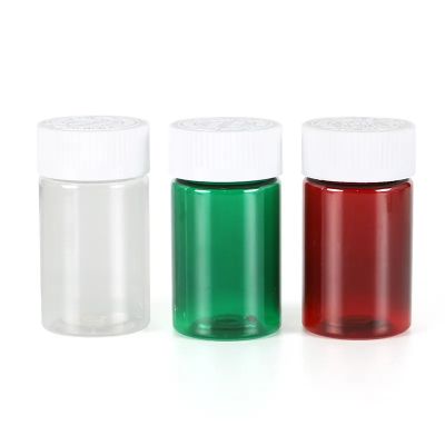 60ml 80ML 100ml Plastic Black Pet Jar Empty Pill Container Capsule Bottle With White Child Resistant Cap