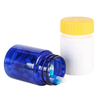 custom satisfied pet capsules pill bottles healthcare supplement packaging containers vitamin tables storage with screw cap