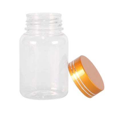 wholesale 80ml plastic empty pill capsule medicine pharmaceutical bottles with metal lid
