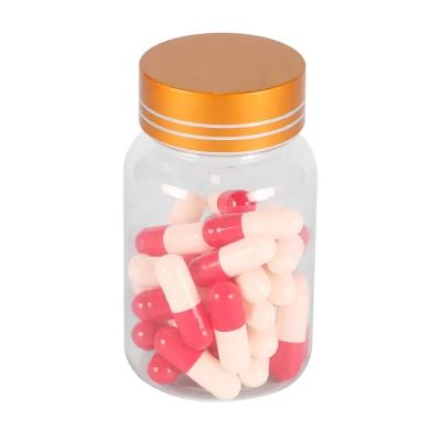 Wholesale Empty 80ml Transparent Pet Capsule Bottle Plastic Supplement Bottle For Seal Vitamin Containers
