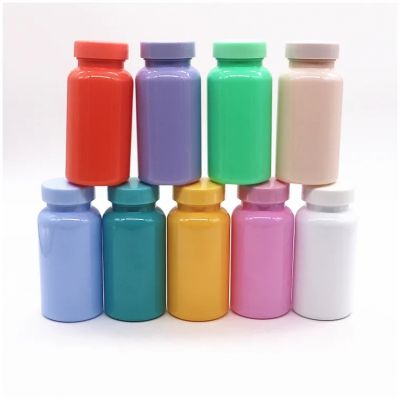 red blue pink light green plastic capsule bottle 150ml vitamin packaging supplement container