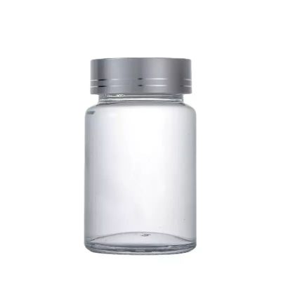View larger image Add to Compare Share Wide Mouth 100CC Clear Frosted Pill Supplement Capsule Glass Bottle with Plastic Cap