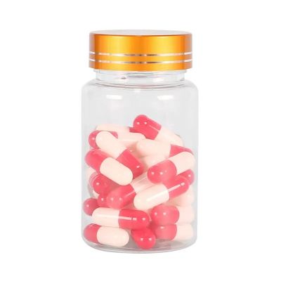100ml Empty Plastic Pill Bottles Capsule Tablet Bottle Container For Seal Vitamin With Metallic Cover