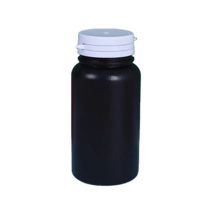 150ml 200ml black HDPE plastic empty bottle protein jar powder container lightproof bottle with tear of lid