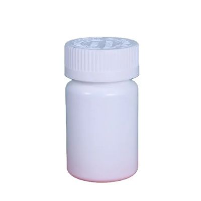 Wholesale Custom Empty Round 100ml 150ml 200ml 250ml White Pet Pill Capsules Tablets Bottle With CR Screw Cap