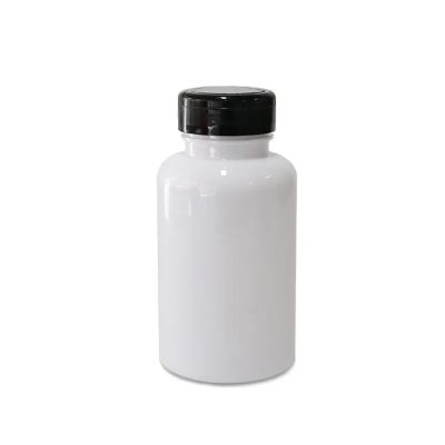 Reasonable price white pet plastic bottle with flip top cap 150ml custom vitamin pills tablets containers