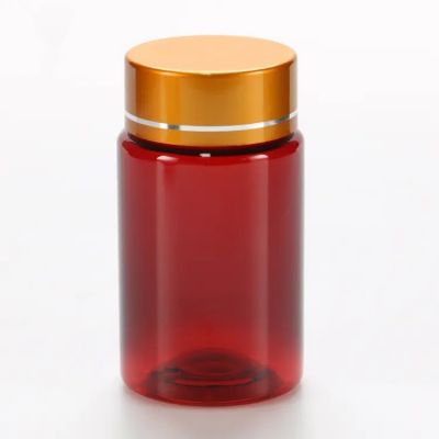 40-500ml Frosted Red Vitamin Bottle Packaging Plastic Soft Container Empty Pill Capsule Bottle
