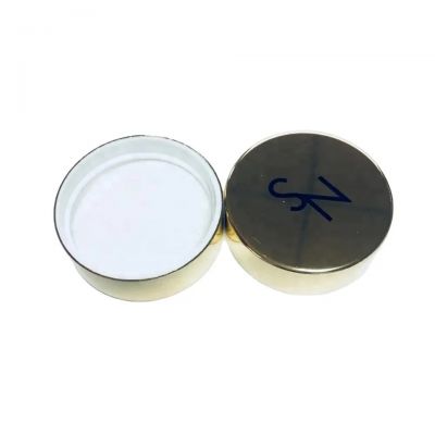 gold or silver aluminum screw cap top 38mm for wide mouth opening pet food boxes or cosmetic jars