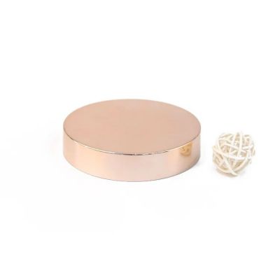 Electroplated 44mm 53mm 56mm 63mm 70mm 89mm Rose Gold Aluminum Screw Lid With Plastic Liner Inside Double Layer Cap