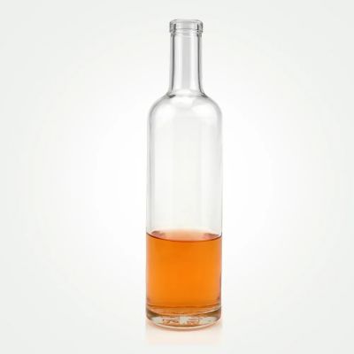 Bottle Whisky Custom Empty Round Liquor Glass Bottle 500ml 700ml 750ml Bottle For Whisky Liquor