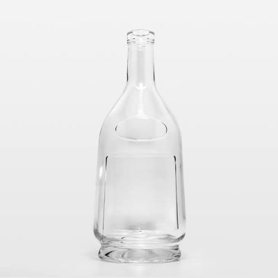 Clear luxury cork lid thick bottom 700ml 750ml wine bottle liquor vodka glass bottle wholesaler