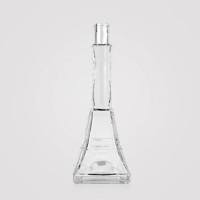 Tower Shaped Alcoholic Whisky Brandy Vodka Tequila 750ml 500ml Glass Spirit Bottle