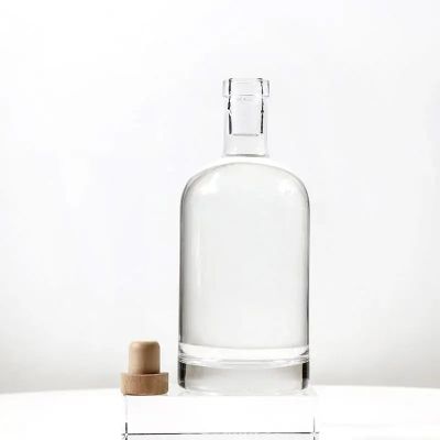 Wholesale High Quality Clear Crystal Spirit Bottle 700ml 750ml Whisky Brandy Vodka Glass liquor Spirit Bottle