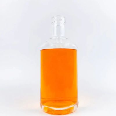 China factory sales super flint white glass gin vodka bottles spirit liquor glass bottle with T-cork sealing