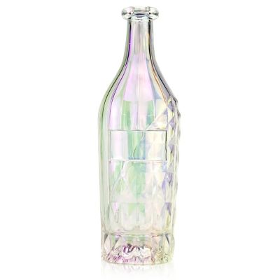 Color Engraving Empty Glass Wine Bottle Vodka Gin Rum Alcohol Whiskey Bottle 700ml Coffee Glass Liquor Bottle