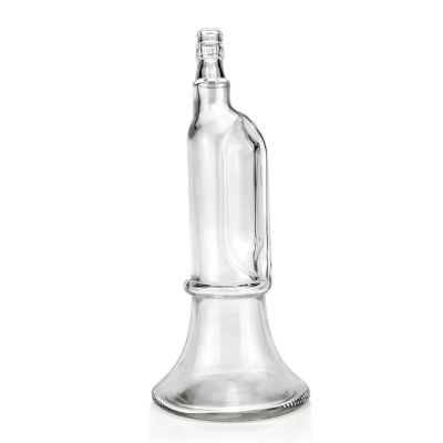 Wholesale glass trumpet glass bottles empty 500ml with glass stopper