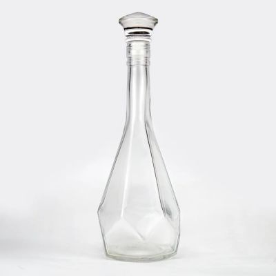 Wholesale glass honey glass bottles empty 500ml with glass stopper