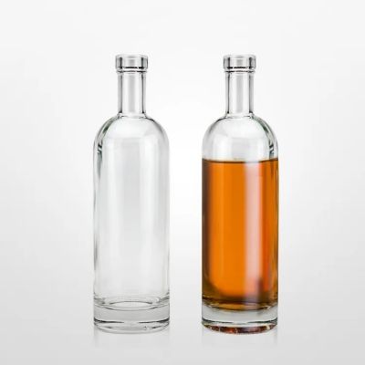 Glass Bottle Making Custom 750ml Rum Vodka Liquor Glass Bottle 700ml Whisky Bottle